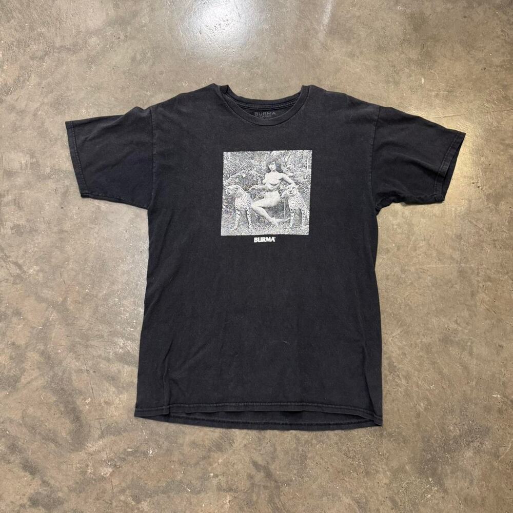 Burma cheetahs tee black and